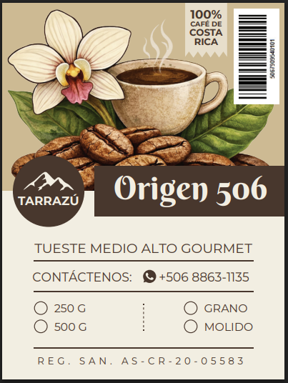 Etiqueta Tueste Medio Alto Gourmet